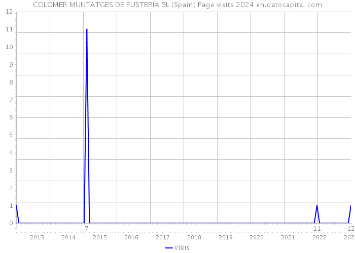 COLOMER MUNTATGES DE FUSTERIA SL (Spain) Page visits 2024 