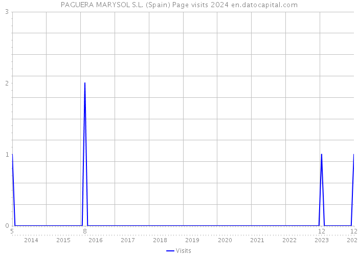 PAGUERA MARYSOL S.L. (Spain) Page visits 2024 
