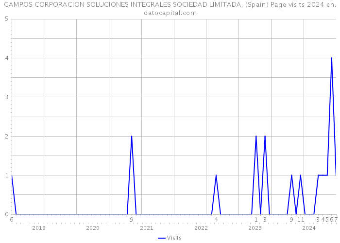 CAMPOS CORPORACION SOLUCIONES INTEGRALES SOCIEDAD LIMITADA. (Spain) Page visits 2024 