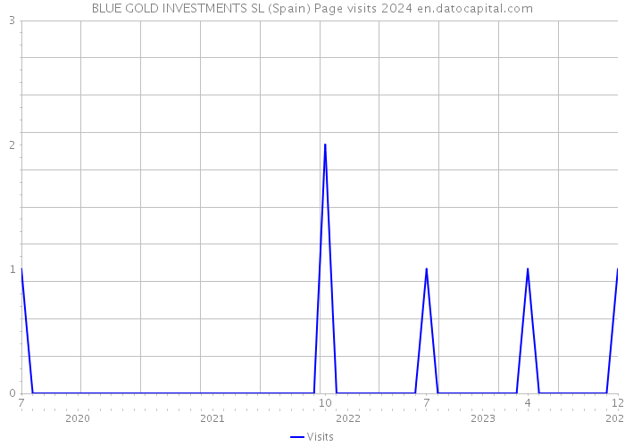 BLUE GOLD INVESTMENTS SL (Spain) Page visits 2024 