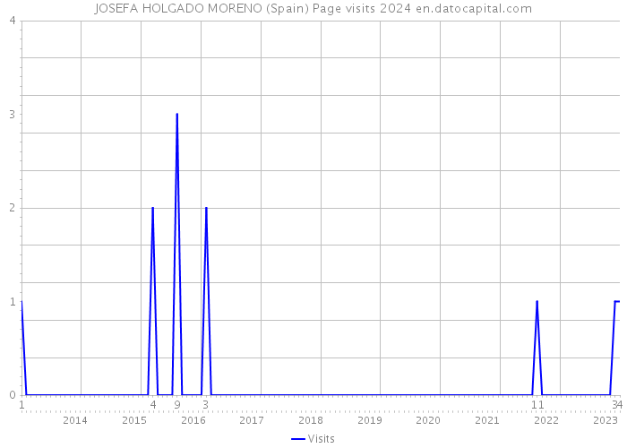 JOSEFA HOLGADO MORENO (Spain) Page visits 2024 