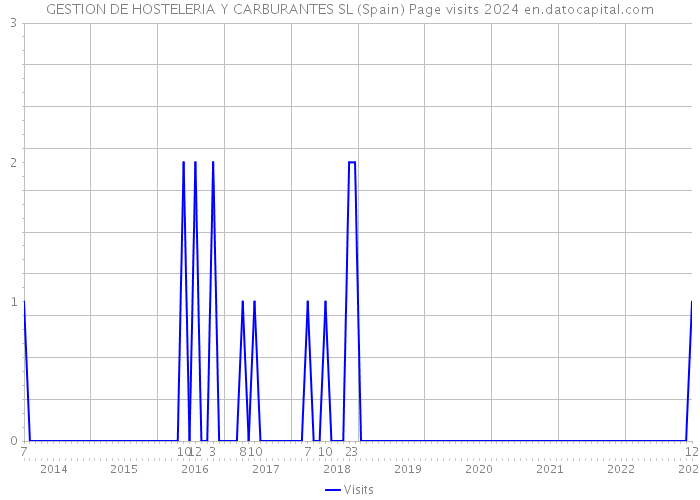 GESTION DE HOSTELERIA Y CARBURANTES SL (Spain) Page visits 2024 