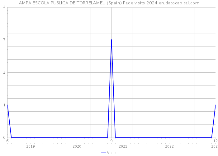 AMPA ESCOLA PUBLICA DE TORRELAMEU (Spain) Page visits 2024 