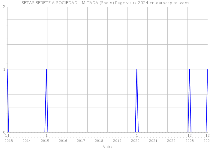 SETAS BERETZIA SOCIEDAD LIMITADA (Spain) Page visits 2024 