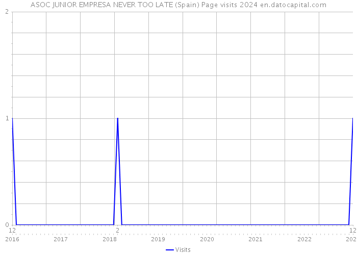 ASOC JUNIOR EMPRESA NEVER TOO LATE (Spain) Page visits 2024 