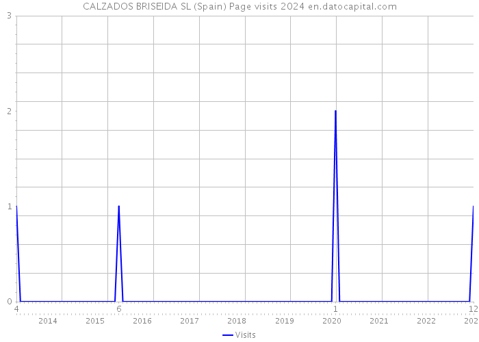 CALZADOS BRISEIDA SL (Spain) Page visits 2024 