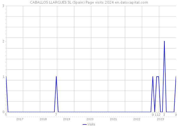 CABALLOS LLARGUES SL (Spain) Page visits 2024 
