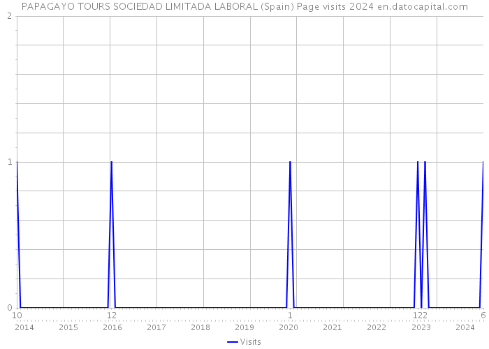 PAPAGAYO TOURS SOCIEDAD LIMITADA LABORAL (Spain) Page visits 2024 
