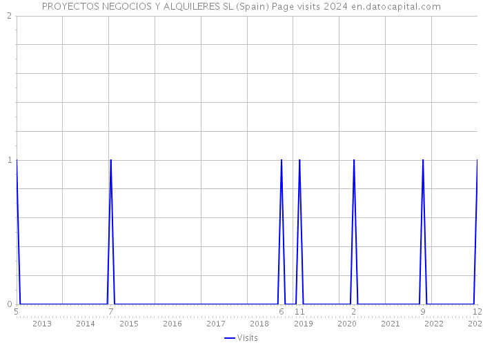 PROYECTOS NEGOCIOS Y ALQUILERES SL (Spain) Page visits 2024 