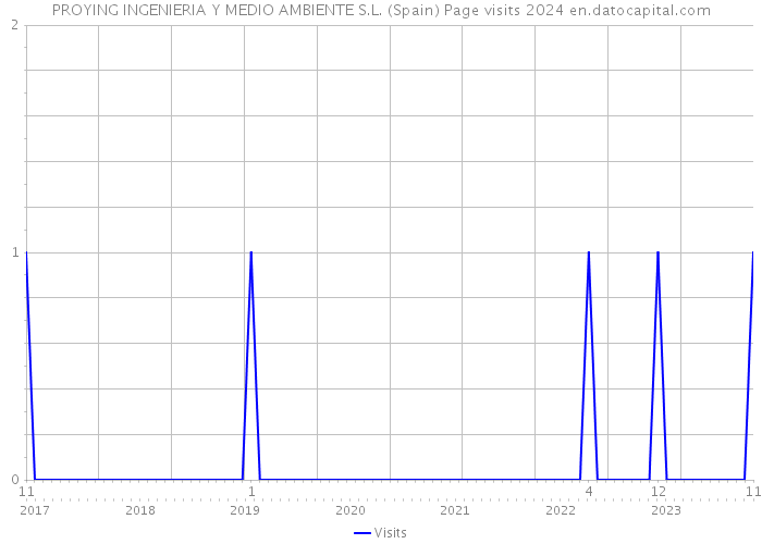 PROYING INGENIERIA Y MEDIO AMBIENTE S.L. (Spain) Page visits 2024 