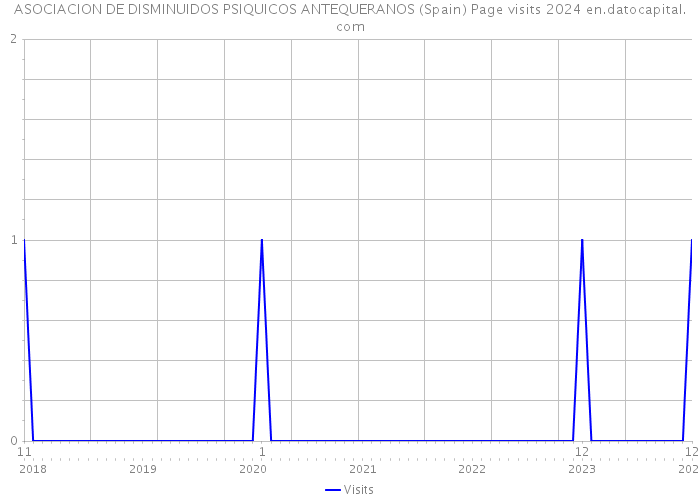 ASOCIACION DE DISMINUIDOS PSIQUICOS ANTEQUERANOS (Spain) Page visits 2024 