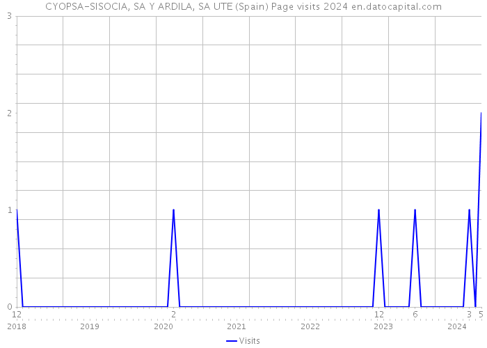 CYOPSA-SISOCIA, SA Y ARDILA, SA UTE (Spain) Page visits 2024 