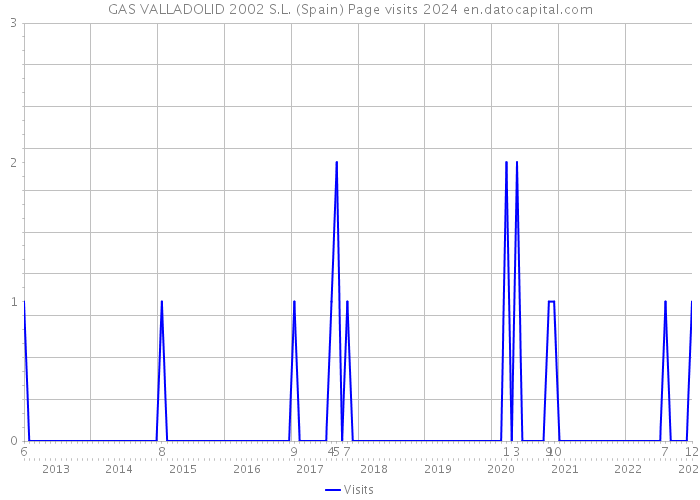 GAS VALLADOLID 2002 S.L. (Spain) Page visits 2024 