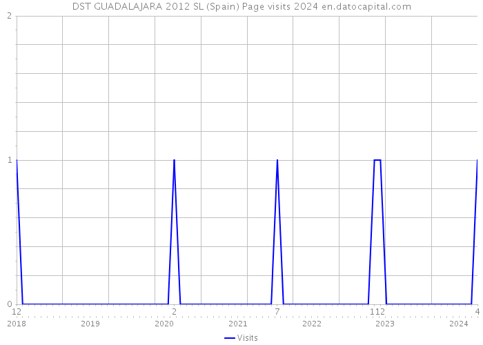 DST GUADALAJARA 2012 SL (Spain) Page visits 2024 