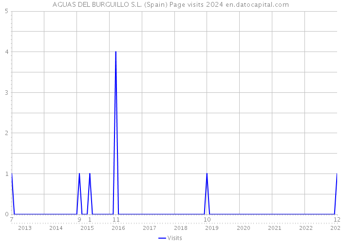 AGUAS DEL BURGUILLO S.L. (Spain) Page visits 2024 