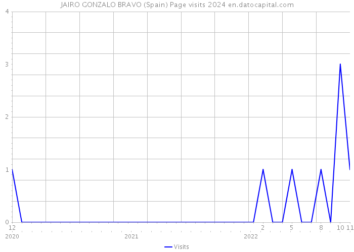JAIRO GONZALO BRAVO (Spain) Page visits 2024 