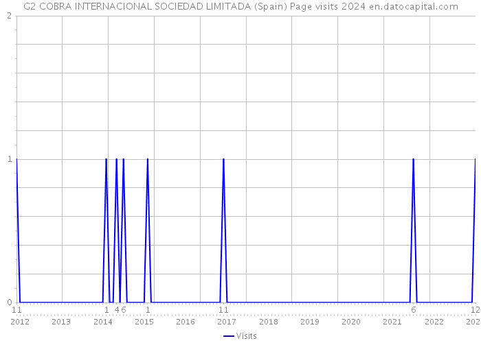 G2 COBRA INTERNACIONAL SOCIEDAD LIMITADA (Spain) Page visits 2024 