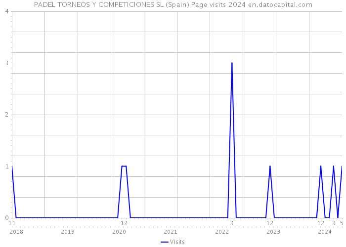 PADEL TORNEOS Y COMPETICIONES SL (Spain) Page visits 2024 
