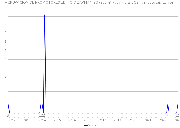 AGRUPACION DE PROMOTORES EDIFICIO ZARMAN SC (Spain) Page visits 2024 