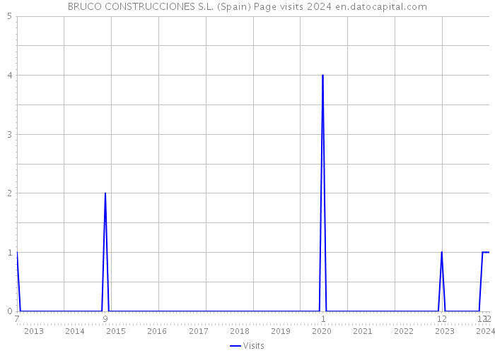 BRUCO CONSTRUCCIONES S.L. (Spain) Page visits 2024 