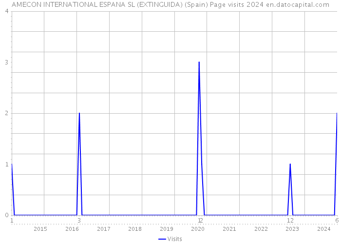 AMECON INTERNATIONAL ESPANA SL (EXTINGUIDA) (Spain) Page visits 2024 