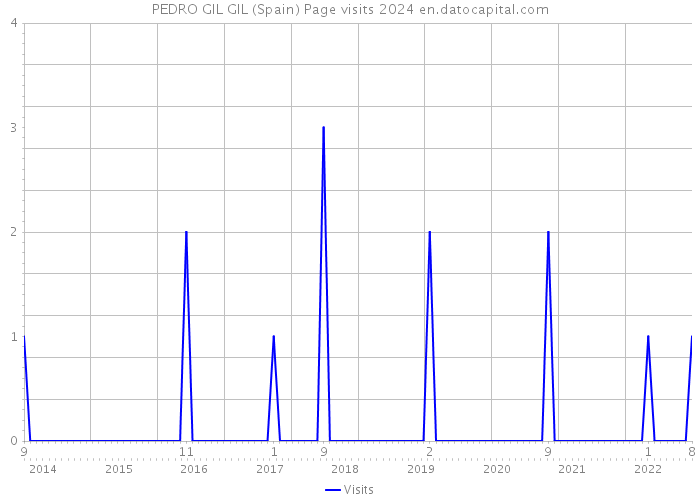 PEDRO GIL GIL (Spain) Page visits 2024 