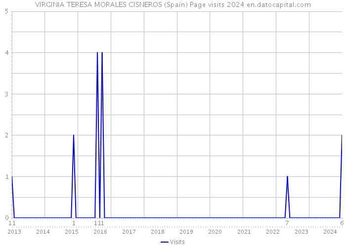 VIRGINIA TERESA MORALES CISNEROS (Spain) Page visits 2024 