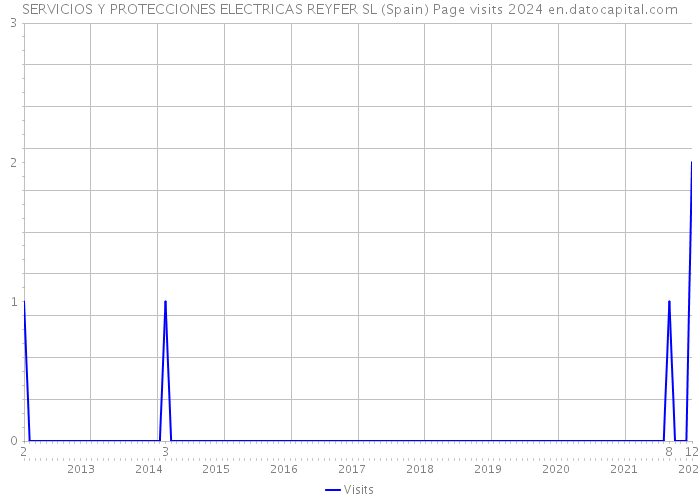 SERVICIOS Y PROTECCIONES ELECTRICAS REYFER SL (Spain) Page visits 2024 