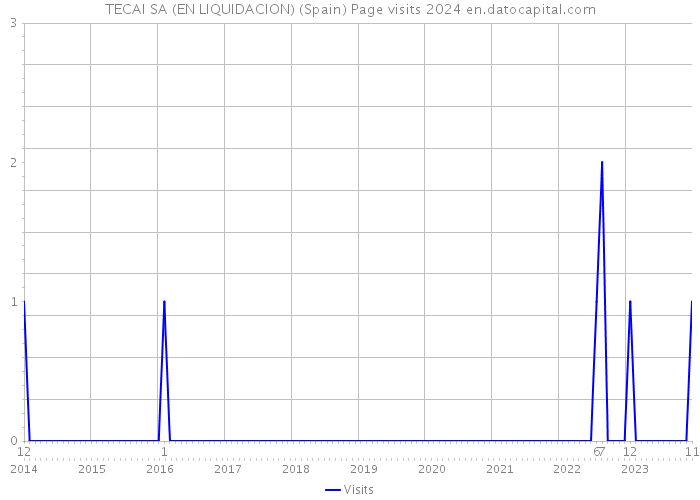 TECAI SA (EN LIQUIDACION) (Spain) Page visits 2024 