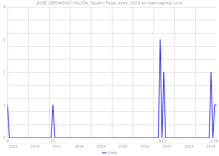 JOSE CERNADAS VALIÑA (Spain) Page visits 2024 