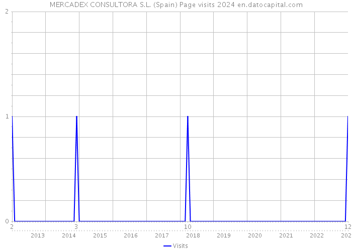 MERCADEX CONSULTORA S.L. (Spain) Page visits 2024 