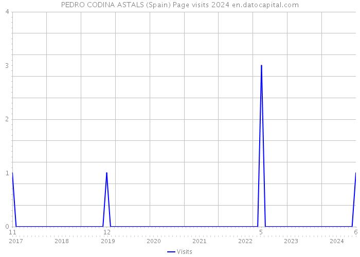 PEDRO CODINA ASTALS (Spain) Page visits 2024 
