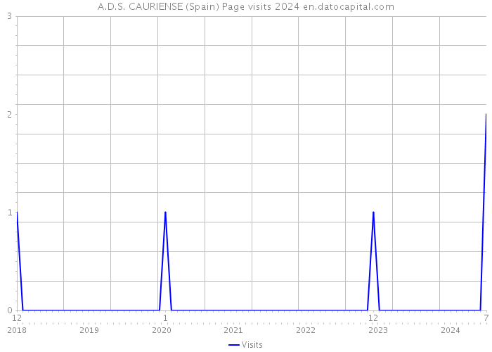 A.D.S. CAURIENSE (Spain) Page visits 2024 