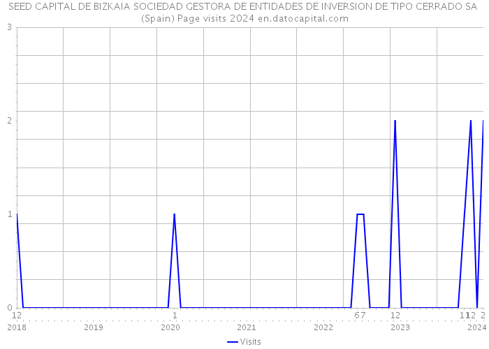 SEED CAPITAL DE BIZKAIA SOCIEDAD GESTORA DE ENTIDADES DE INVERSION DE TIPO CERRADO SA (Spain) Page visits 2024 