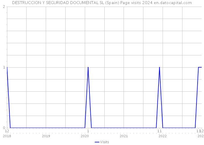 DESTRUCCION Y SEGURIDAD DOCUMENTAL SL (Spain) Page visits 2024 