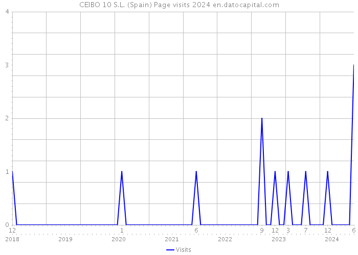 CEIBO 10 S.L. (Spain) Page visits 2024 