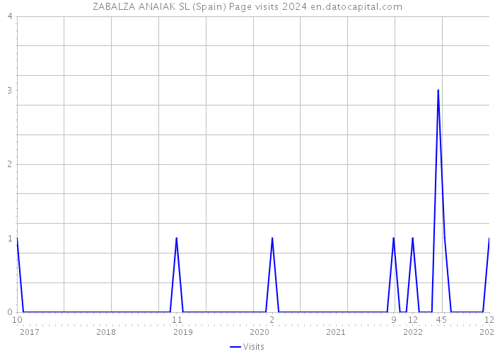 ZABALZA ANAIAK SL (Spain) Page visits 2024 