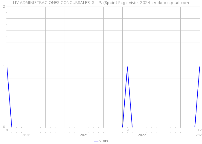 LIV ADMINISTRACIONES CONCURSALES, S.L.P. (Spain) Page visits 2024 