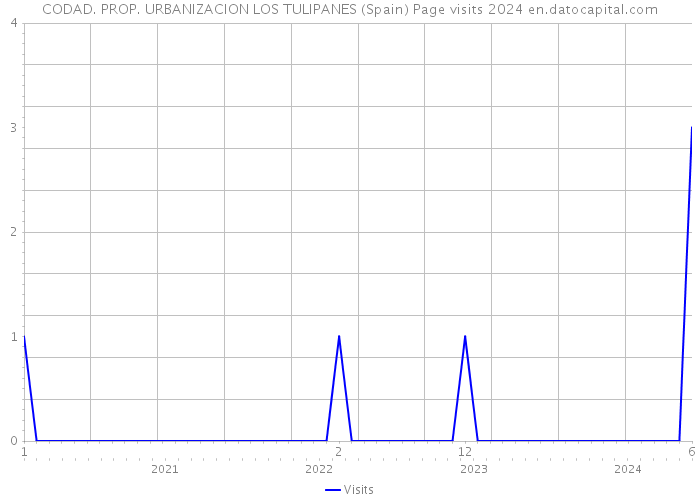 CODAD. PROP. URBANIZACION LOS TULIPANES (Spain) Page visits 2024 