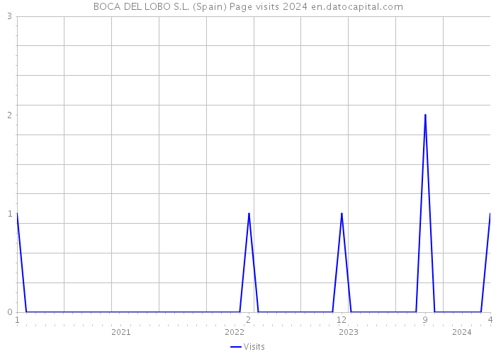 BOCA DEL LOBO S.L. (Spain) Page visits 2024 