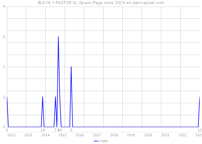 BLAYA Y PASTOR SL (Spain) Page visits 2024 