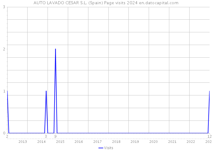 AUTO LAVADO CESAR S.L. (Spain) Page visits 2024 