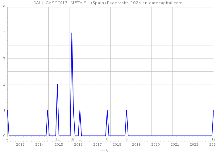 RAUL GASCON ZUMETA SL. (Spain) Page visits 2024 