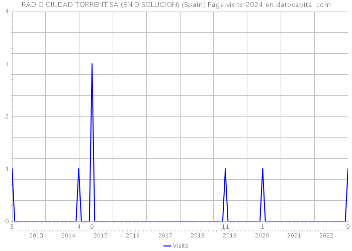 RADIO CIUDAD TORRENT SA (EN DISOLUCION) (Spain) Page visits 2024 