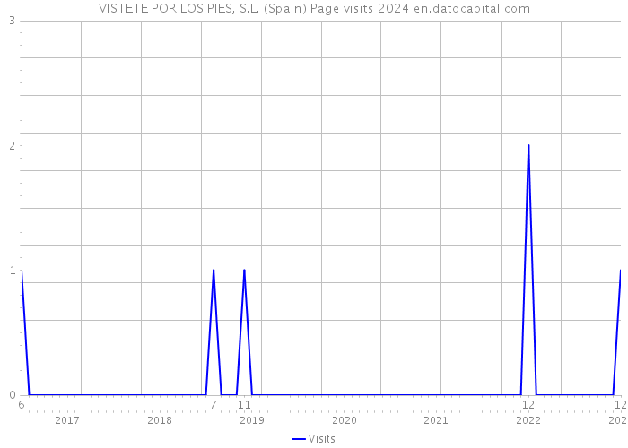 VISTETE POR LOS PIES, S.L. (Spain) Page visits 2024 