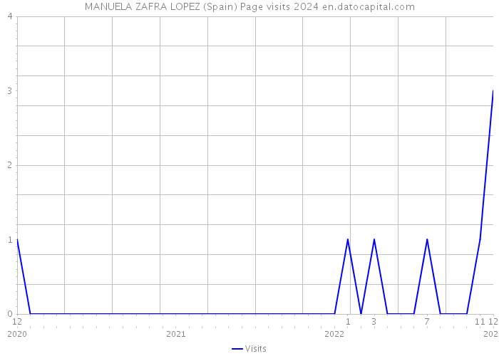 MANUELA ZAFRA LOPEZ (Spain) Page visits 2024 