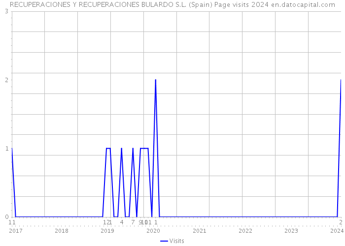 RECUPERACIONES Y RECUPERACIONES BULARDO S.L. (Spain) Page visits 2024 