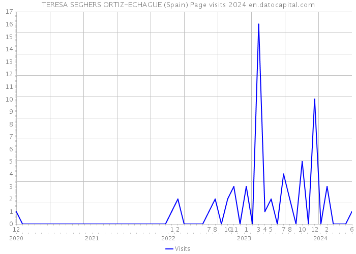 TERESA SEGHERS ORTIZ-ECHAGUE (Spain) Page visits 2024 