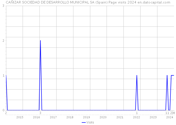 CAÑIZAR SOCIEDAD DE DESARROLLO MUNICIPAL SA (Spain) Page visits 2024 