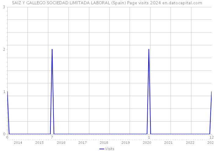 SAIZ Y GALLEGO SOCIEDAD LIMITADA LABORAL (Spain) Page visits 2024 